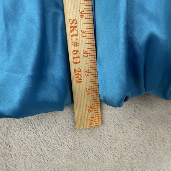 Vtg Y2K Babydoll Bubble Dress M/L? Blue Mesh Satin Sparkle Fairy Whimsy Party - Picture 11 of 12